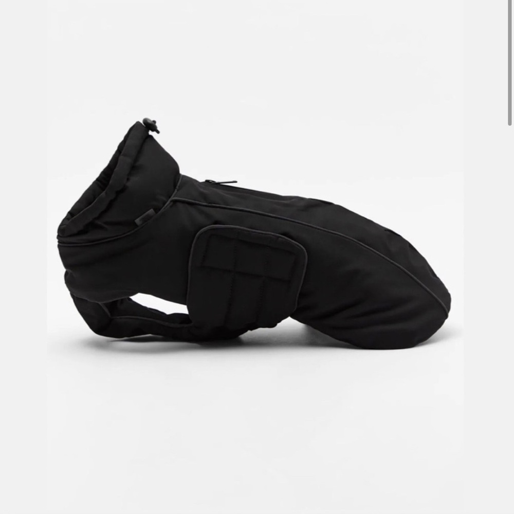 Zara Quilted Dog Coat Black large - Picture 2 of 8